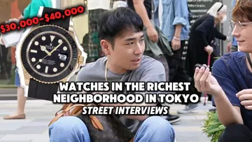 Asking what watches people are wearing in Ginza - Street Interview Preview