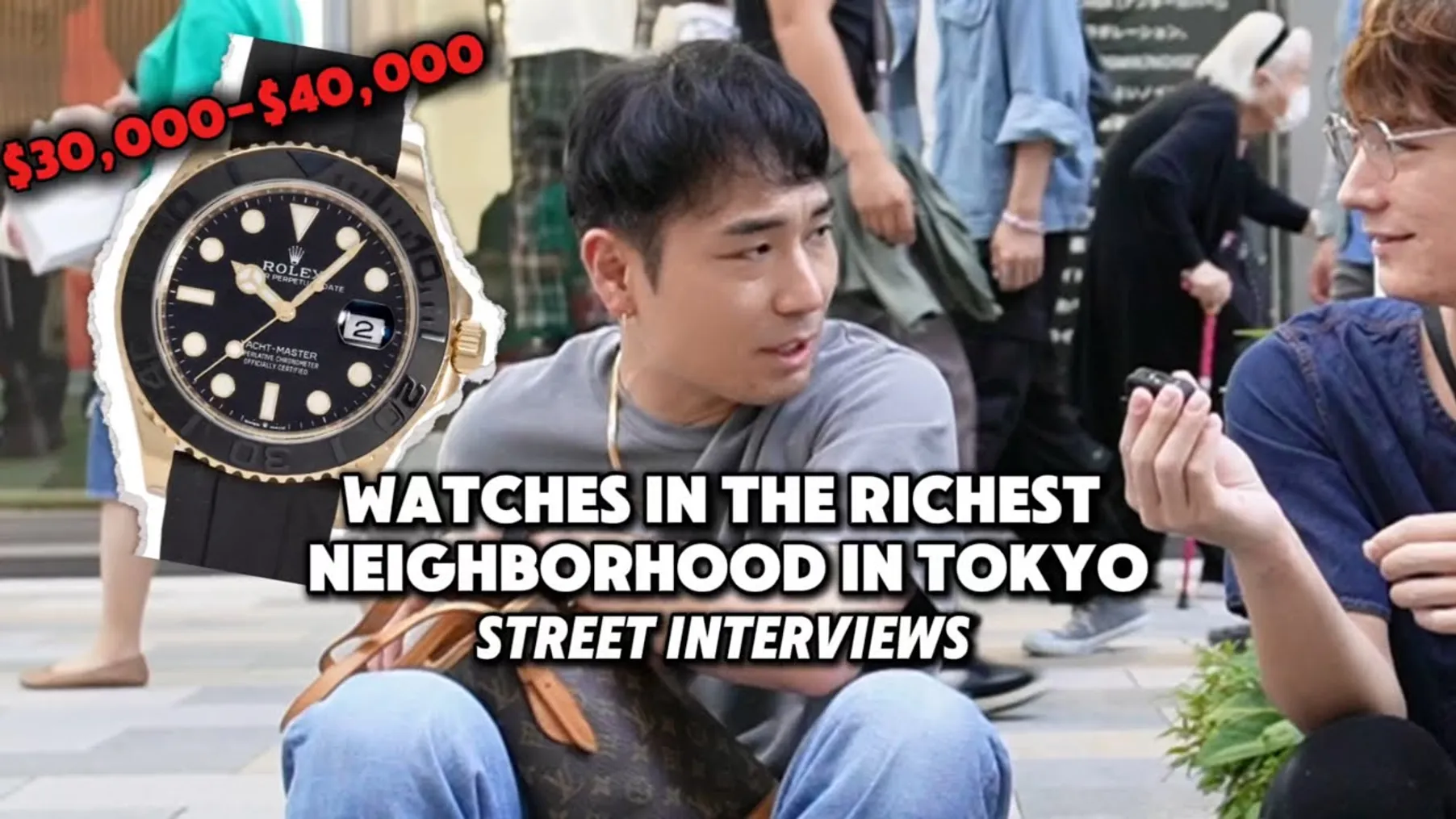 Asking what watches people are wearing in Ginza - Street Interview Preview