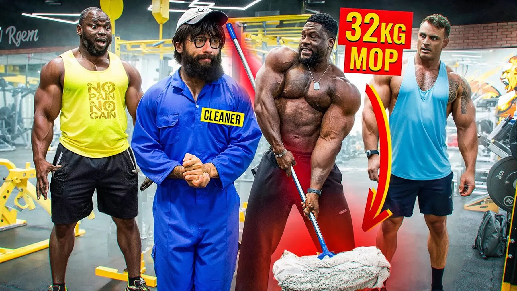 ELITE Powerlifter ANATOLY Use 32kg Mop | Pretended to be a CLEANER in a GYM #34 Preview