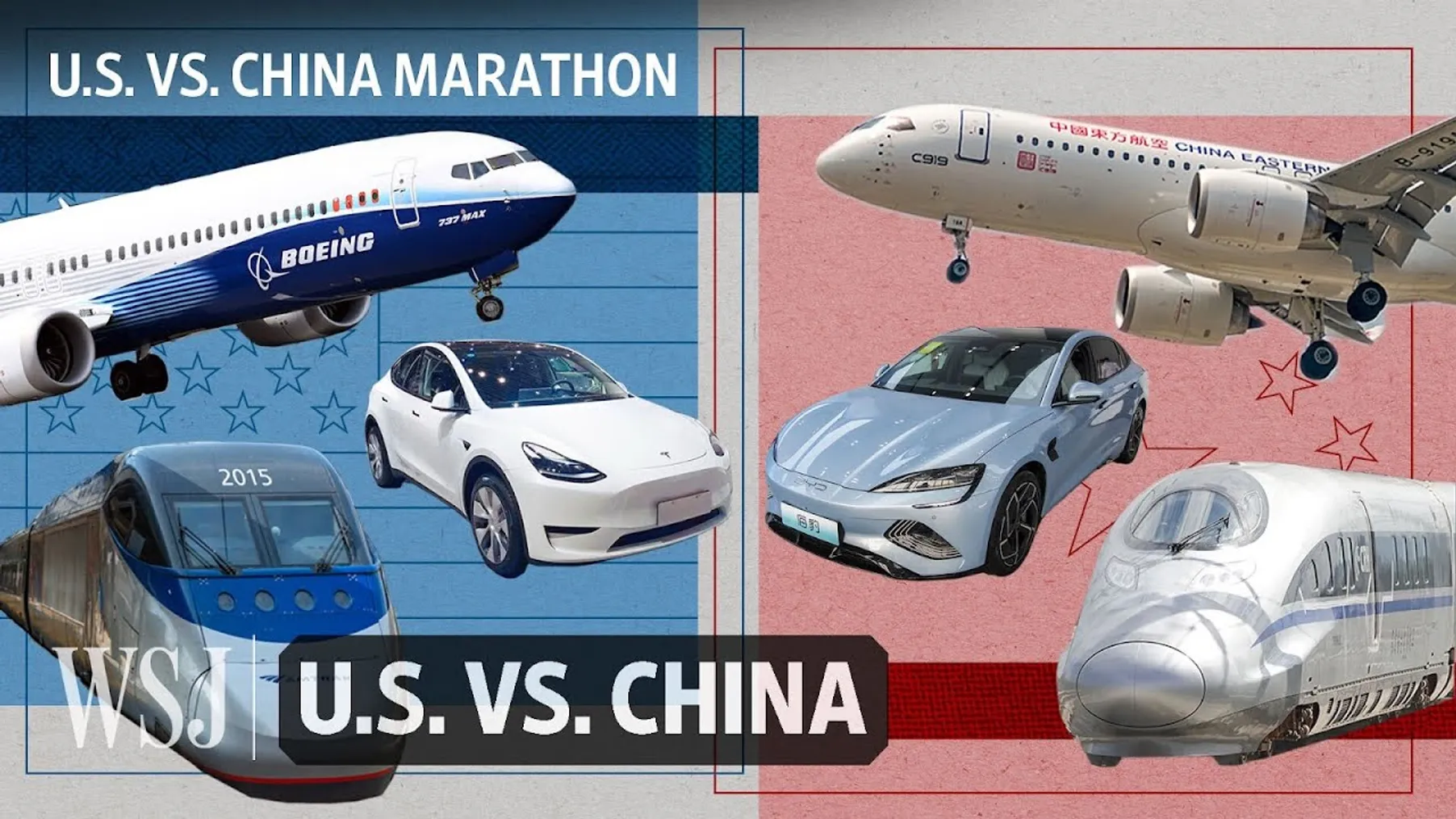 How the U.S. and China Compete in Planes, EVs, Chips and More | WSJ U.S. vs. China Preview