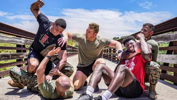 US Marines vs College Football Players | WHO'S FITTER? Preview