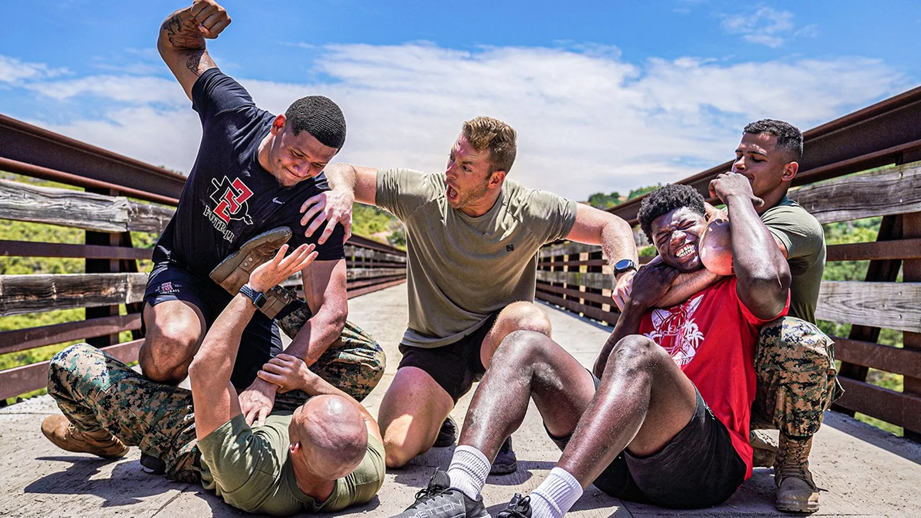 US Marines vs College Football Players | WHO'S FITTER? Preview