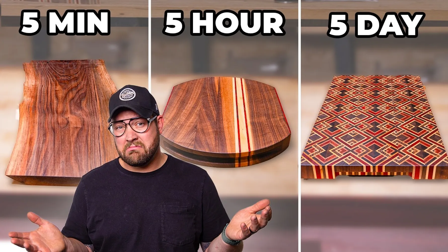 I Build 3 Cutting Boards - 5 Min vs. 5 Hour vs. 5 Day Preview